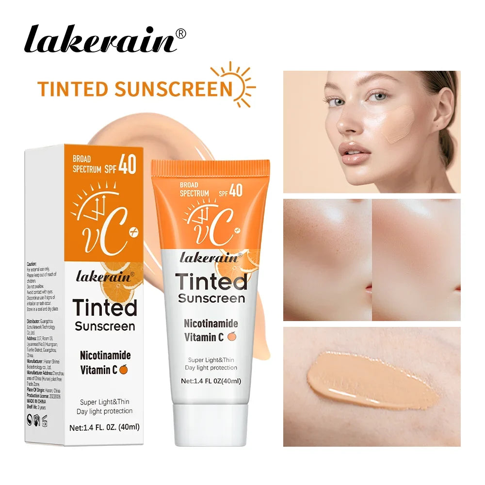 SPF40 Tinted Moisturizing Vitamin C Sunscreen for Skin Protection