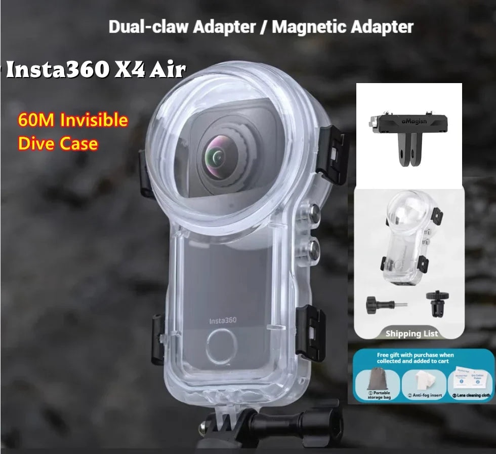 Insta360 X4 Air Waterproof Dive Housing – 50m Anti-Fog Case