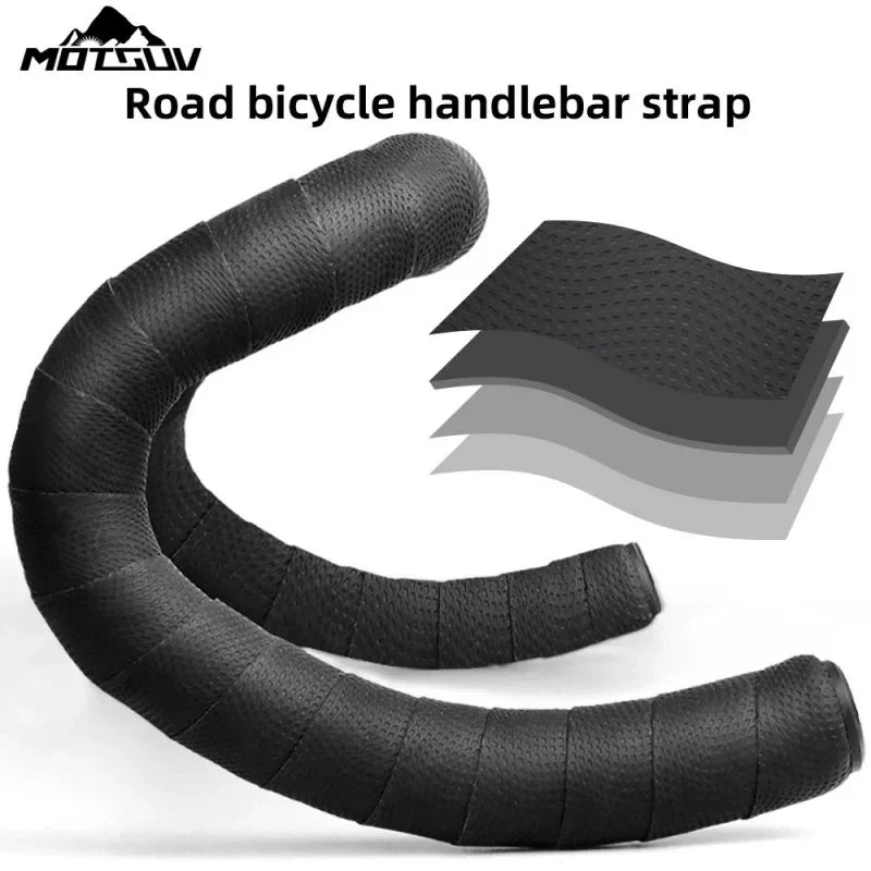 MOTSUV Road Bike Bar Tape – Non-Slip Silicone PU EVA Drop Bar Wrap