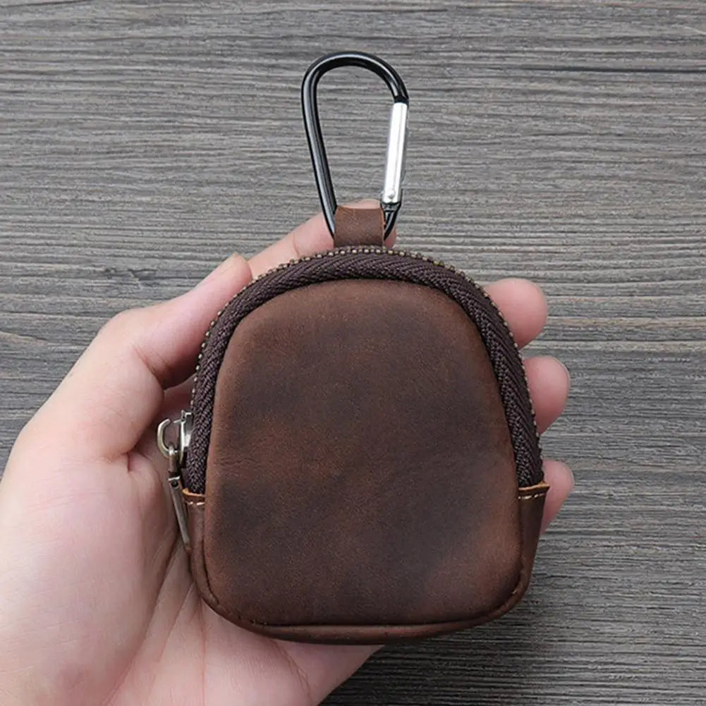 Mini PU Coin Purse with Carabiner Clip – Key & EDC Pouch