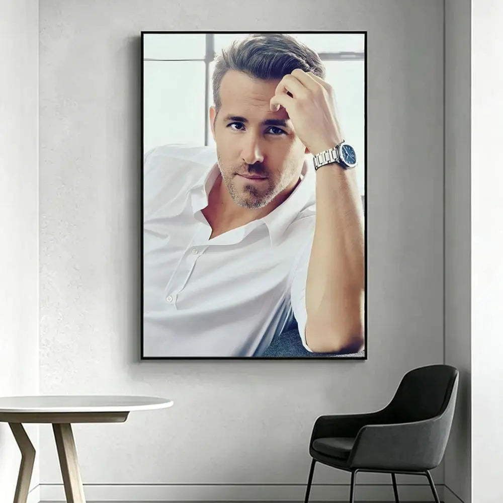 Ryan Reynolds HD Art Poster – Waterproof Sticky Wall Decor