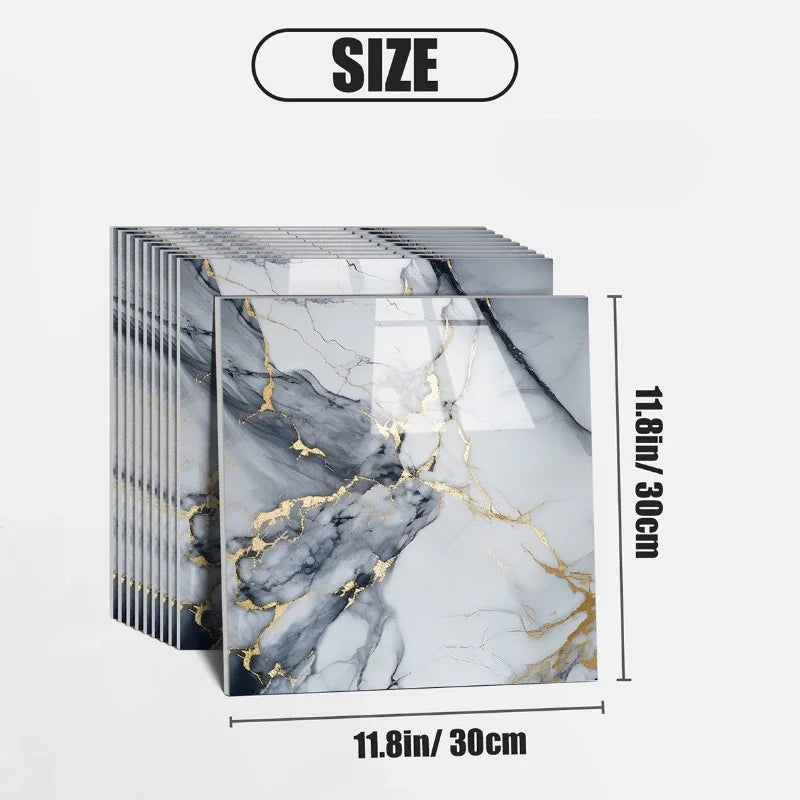 Marble 3D Peel & Stick Tile Stickers – Waterproof 30×30cm