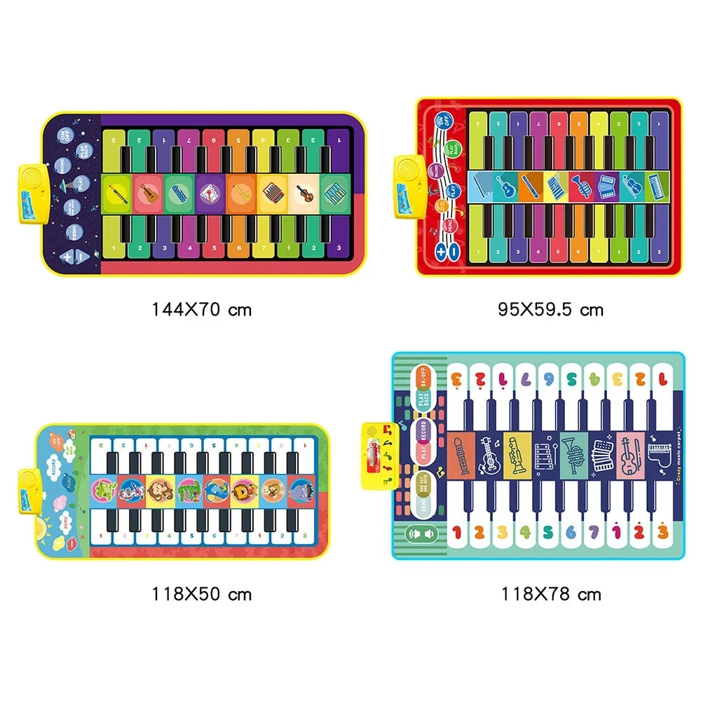 Kids Musical Piano Mat Toddle Dance Duet Keyboard Play 20 Keys 5 Paly