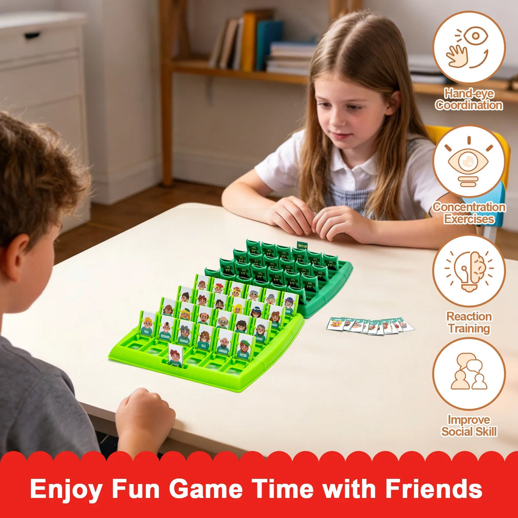Guess Who I Am Board Game Logical Reasoning Children Puzzle Card