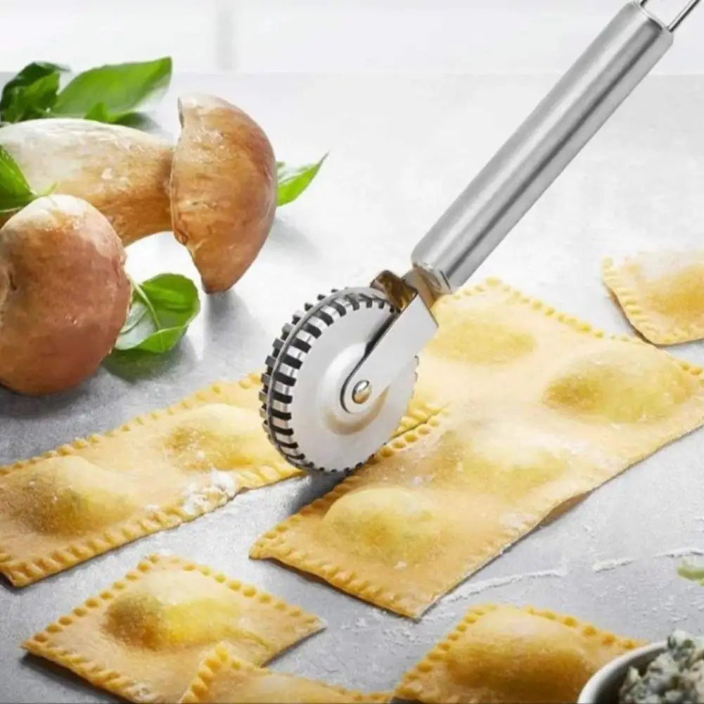 Stainless Steel Ravioli Cutter & Pastry Crimping Wheel