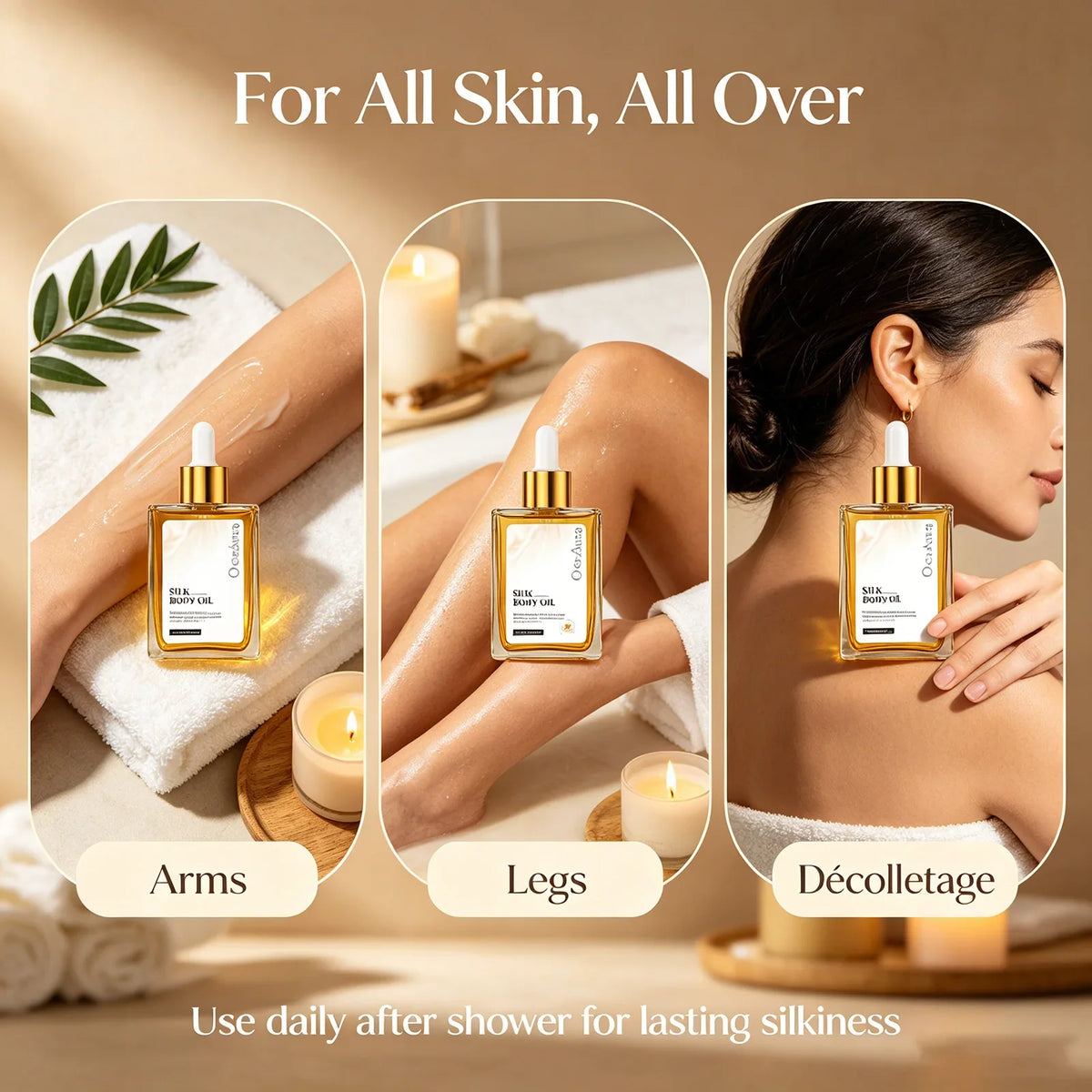 OceAura Silk Body Oil – Hydrating Dry Oil for Smooth Skin