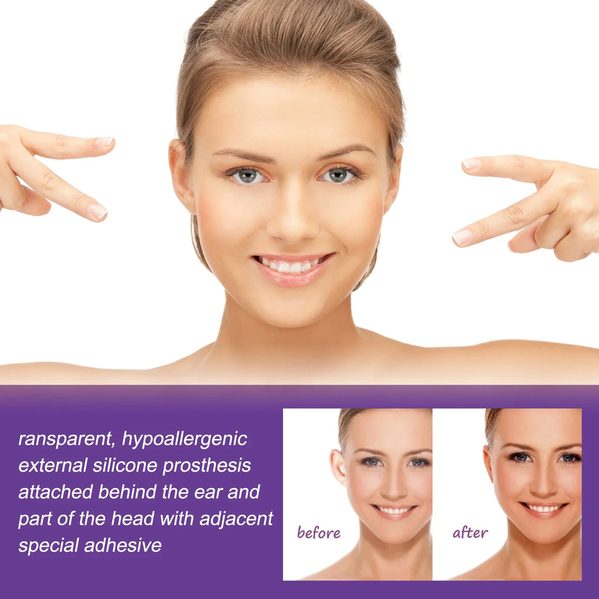 Invisible Ear Correction Tape – Waterproof Cosmetic Patches 6pc