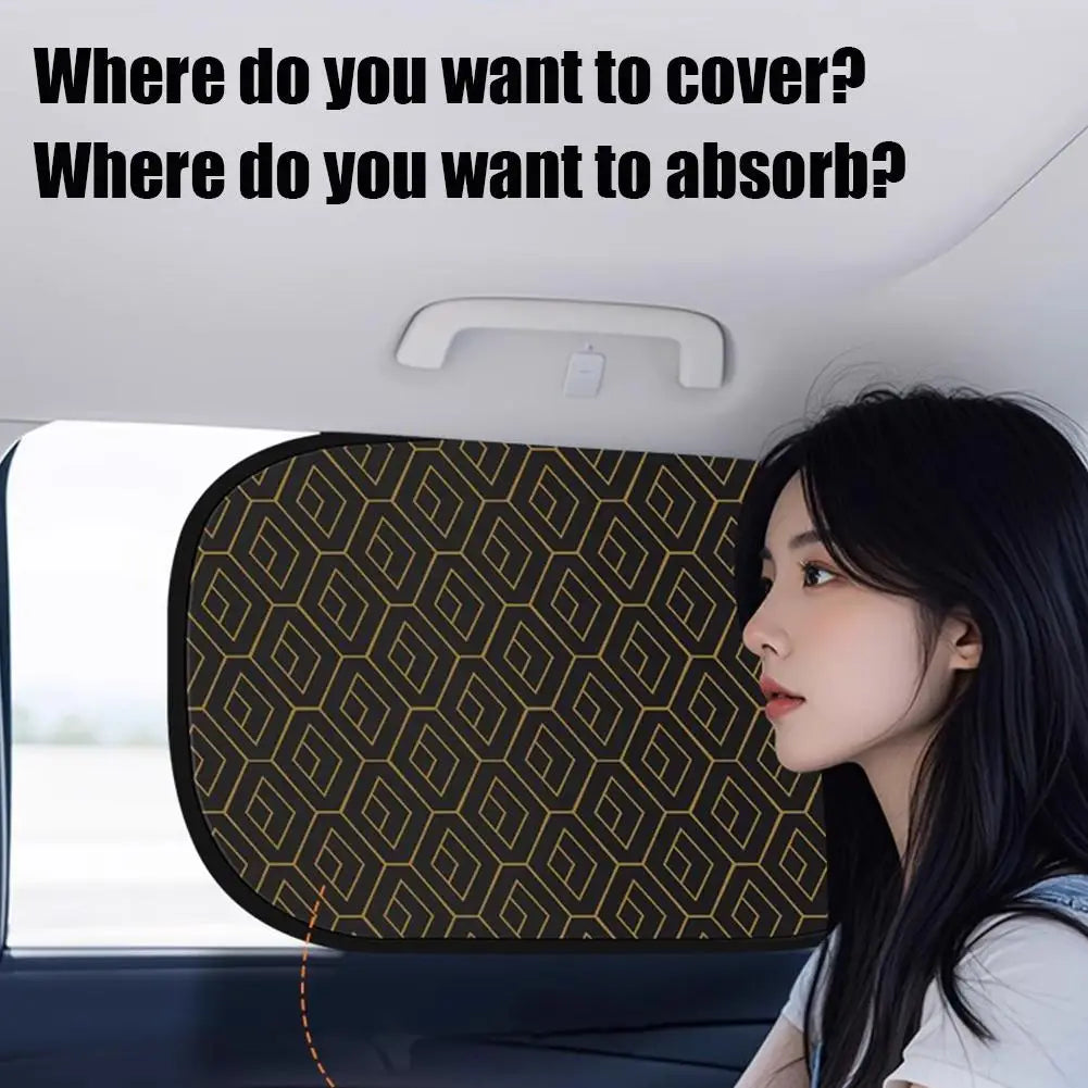 Car Side Window Sunshade UV Block Static Cling – 2 Pack