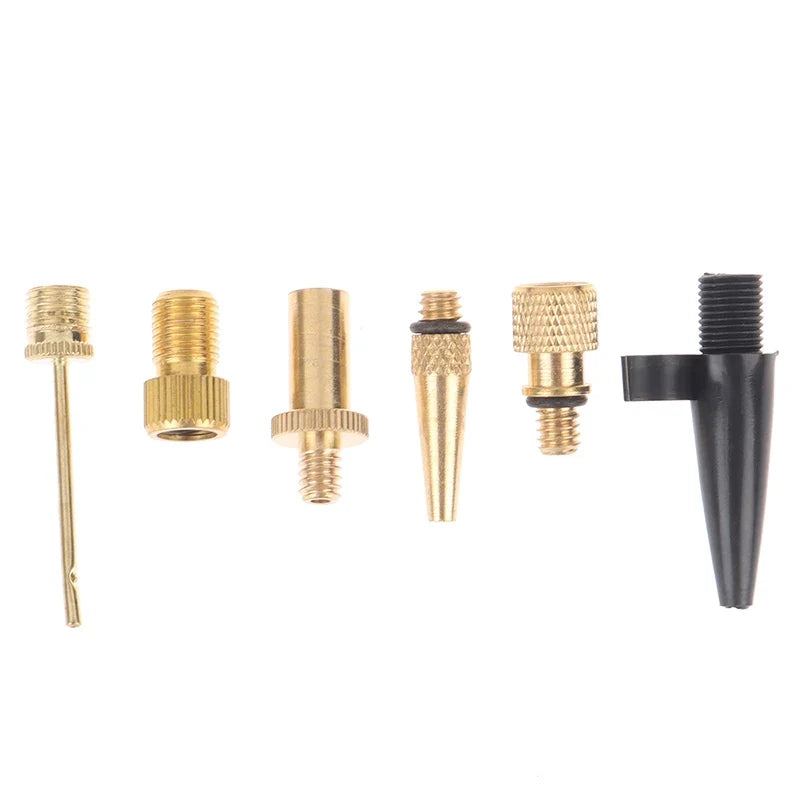 6-Piece Bike Valve Adapter Kit – Presta & Schrader Copper Nozzle