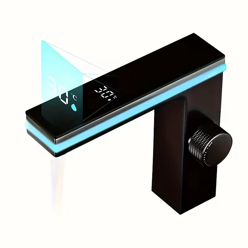 Bathroom Faucet with Temperature Display | No Battery