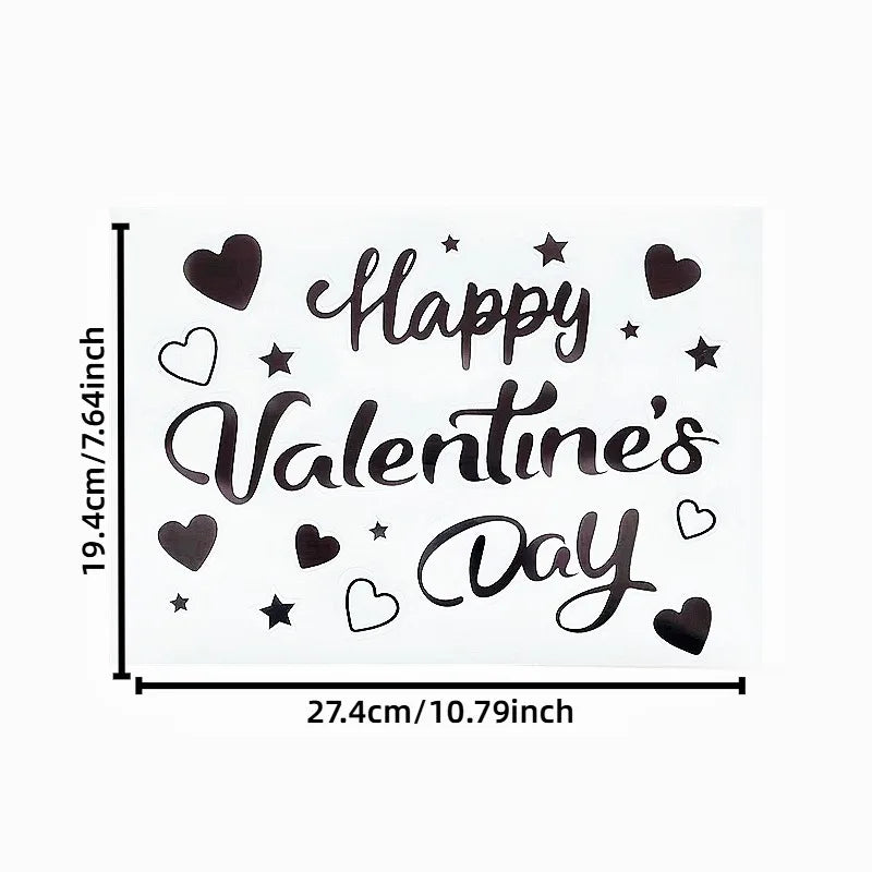 Valentine's Day Transparent Balloon Stickers | Party Wall Decor