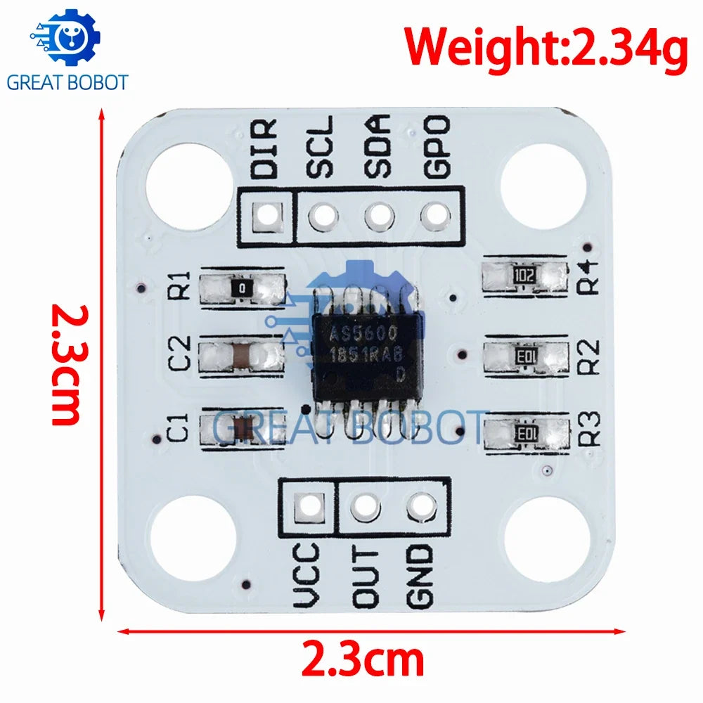 AS5600 12-Bit Magnetic Encoder Angle Sensor Module for Arduino