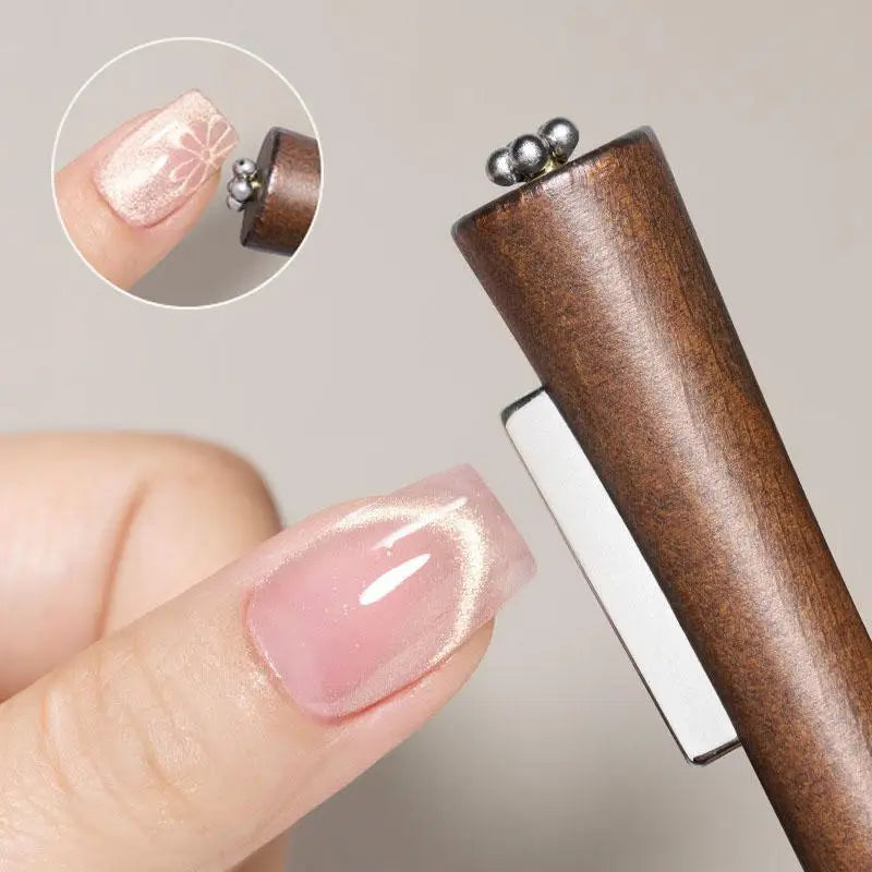 3-in-1 Cat Eye Nail Art Magnet Stick | Flower & French Effects