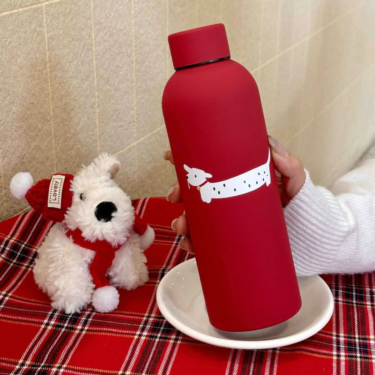 Cute Dog Vacuum Insulated Stainless Steel Thermos Bottle
