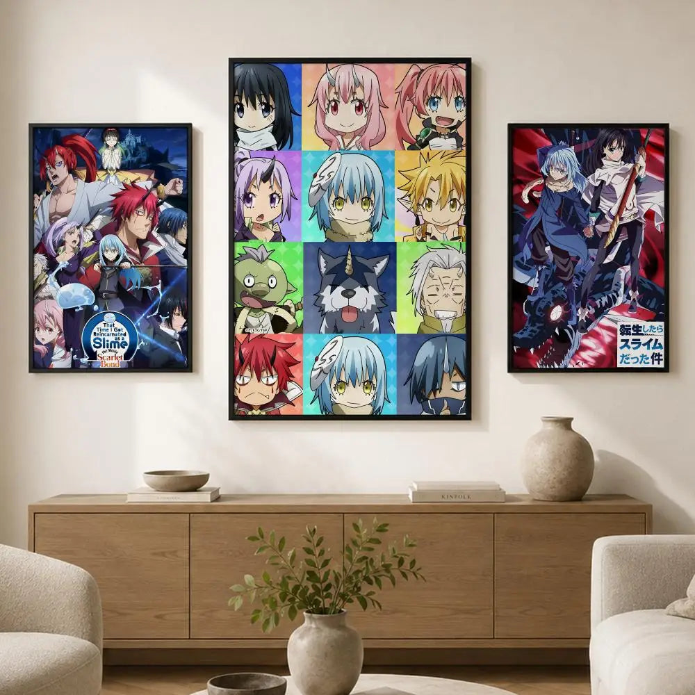 TenSura Anime Waterproof PVC Wall Poster – Peel & Stick HD Art