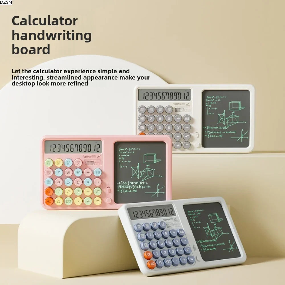 Large Display Calculator with Notepad, Voice & Erasable Writing Pad