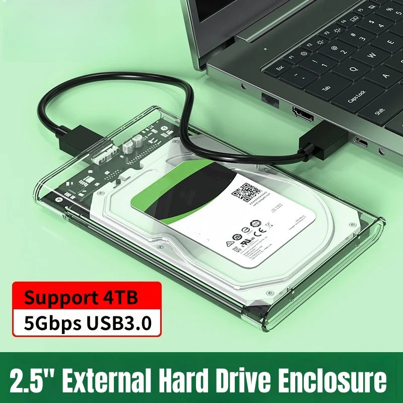 Ultra-fast USB C SATA Hard Drive Enclosure 5Gbps UASP Compatible 2