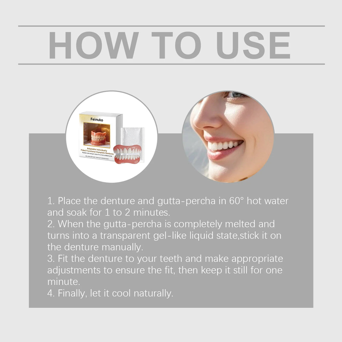 Cosmetic Denture Kit – Skin-Friendly Adhesive for a Brighter Smile