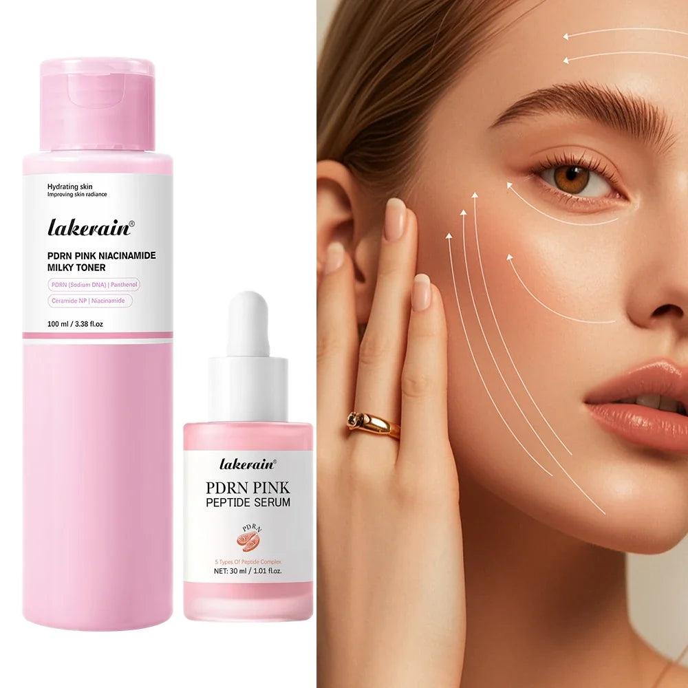 Korean Glass Glow Set – PDRN Pink Peptide Serum & Toner