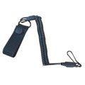 Tactical Spring Lanyard Steel Wire Core Anti Lost Keychain Outdoor