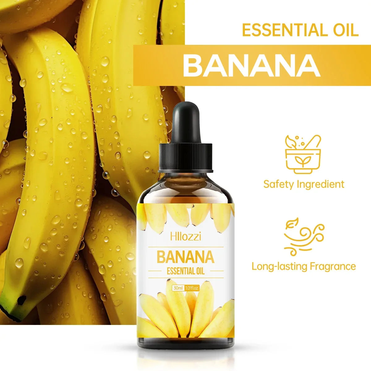Hllozzi Banana Essential Oil 30ml – Skin, Hair & Aromatherapy