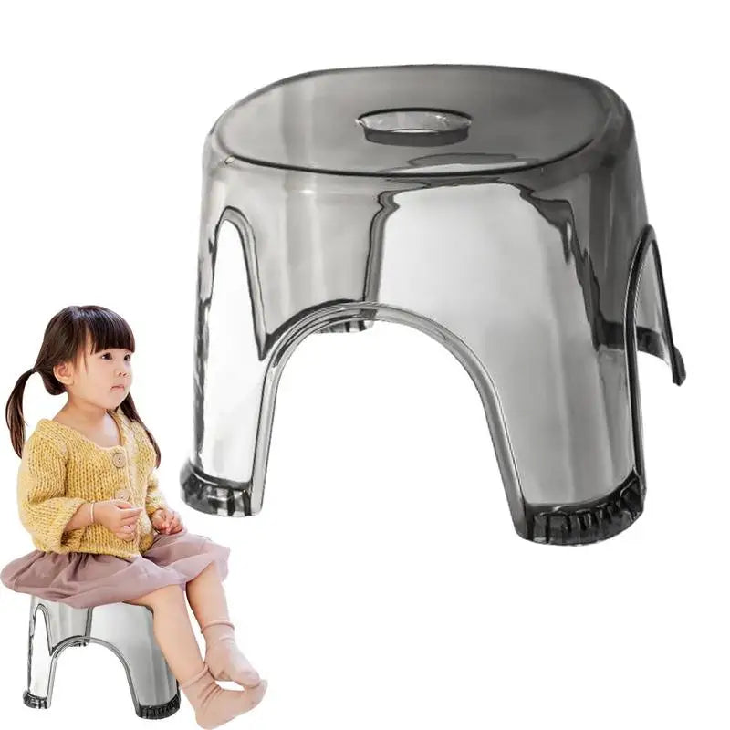 Clear Shower Foot Stool Non-slip Waterproof Transparent Bathroom