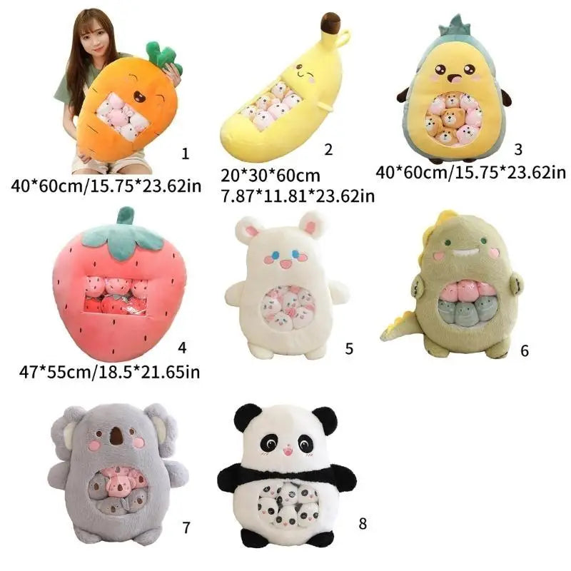 Stuffed Fruit Plush Toy | Strawberry Carrot Kids Gift Set