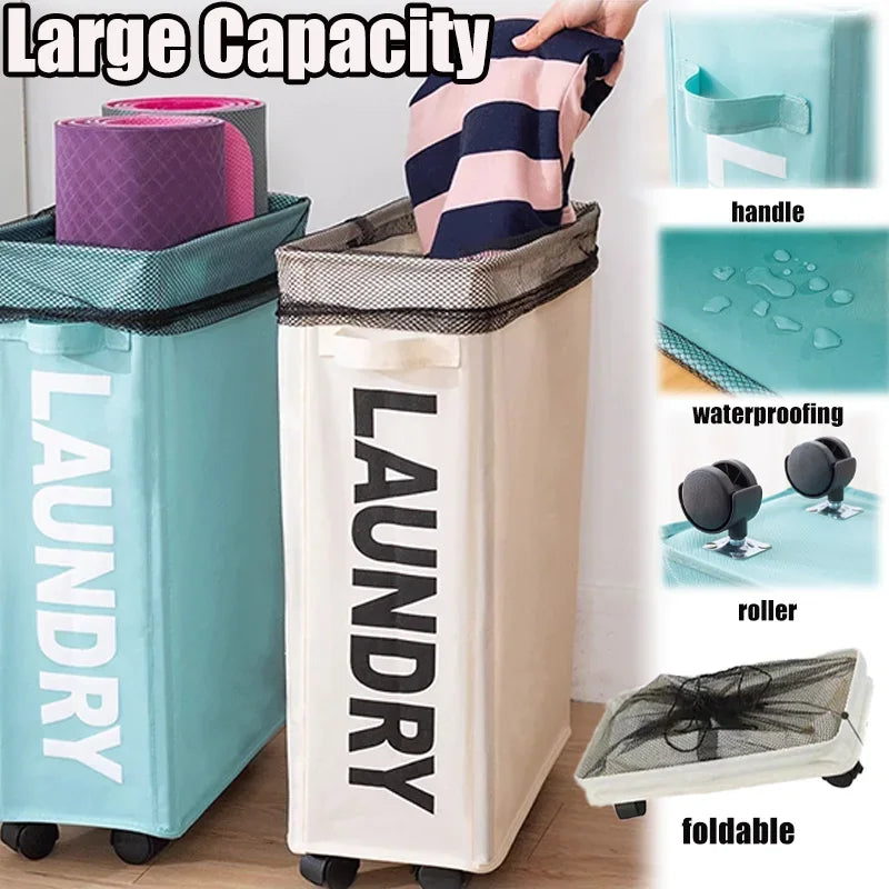 Foldable Laundry Basket Dirty Clothes Storage Box Yoga Sundries