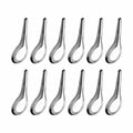 12-Pack Stainless Steel Soup Spoons – Flat Bottom Mirror Polish