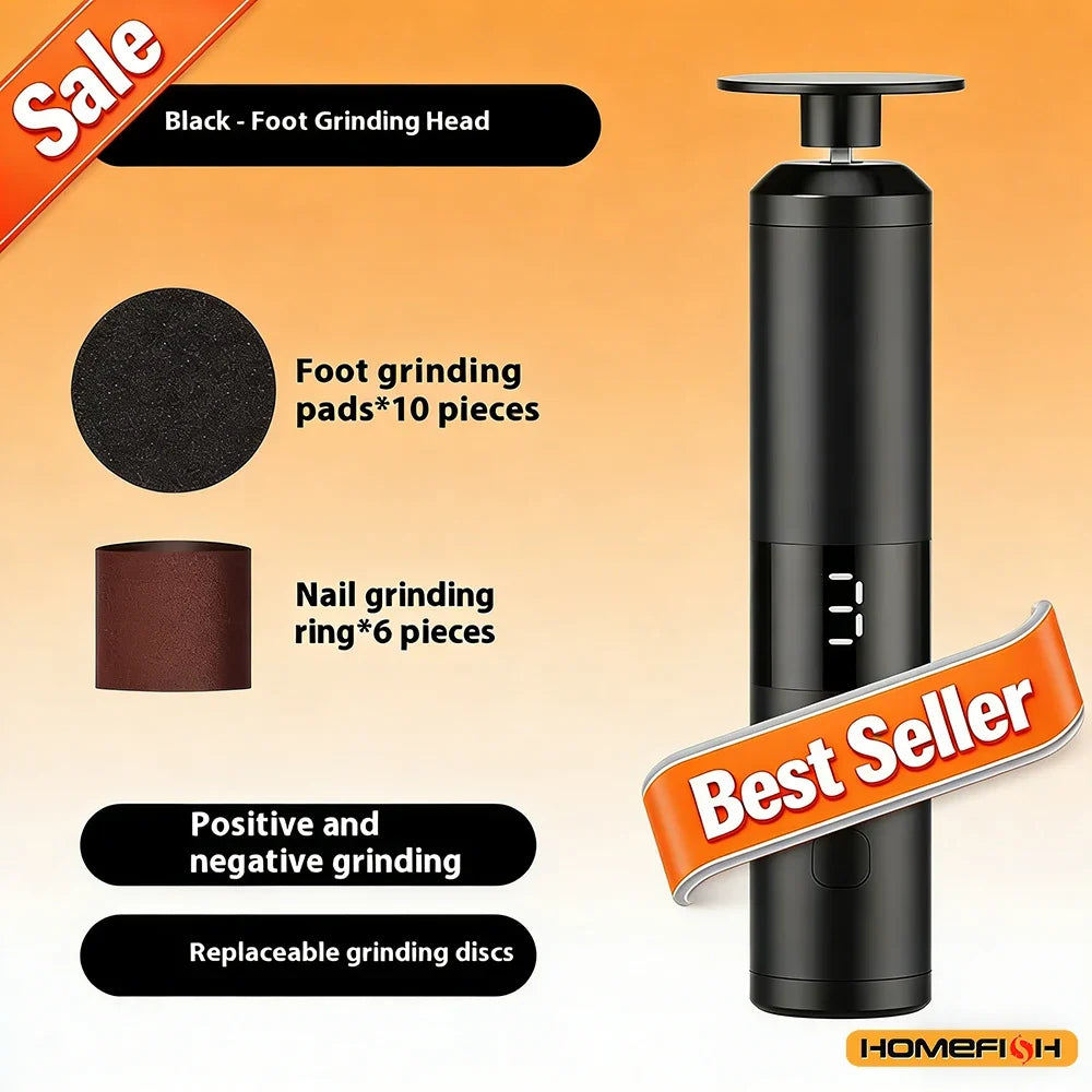 Electric Callus Remover – 3 Speeds, LCD Display, Fast Charging