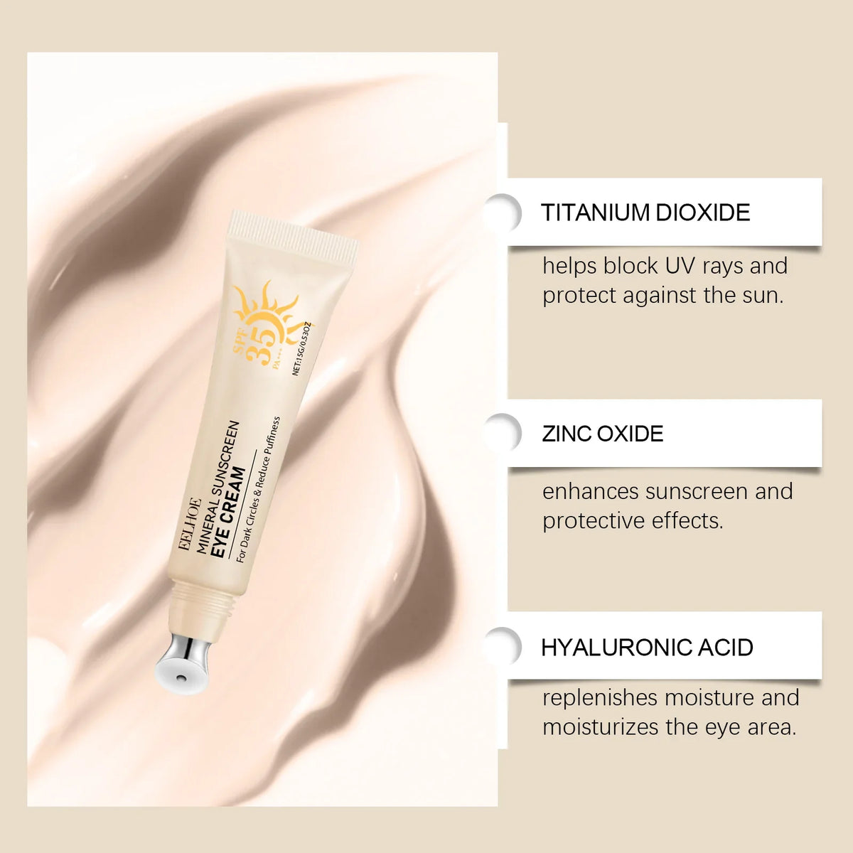 Eelhoe SPF 35 Eye Cream | Hydrating Concealer & Sun Protection
