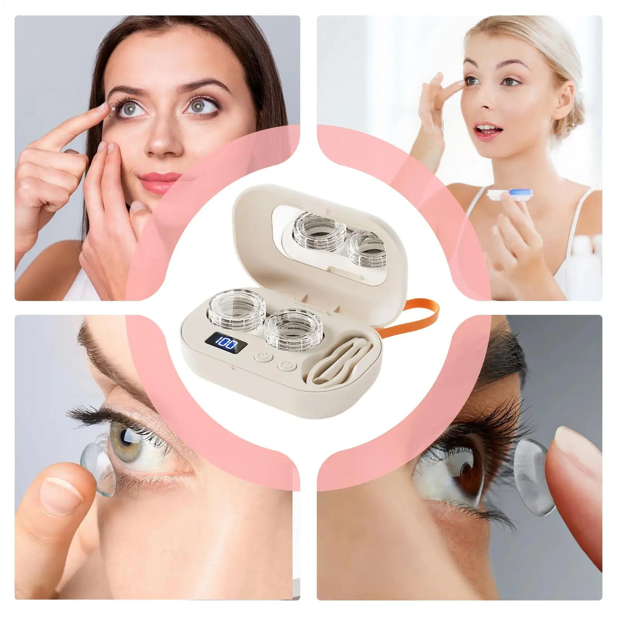 Ultrasonic Contact Lens Cleaner – Portable Electric Case