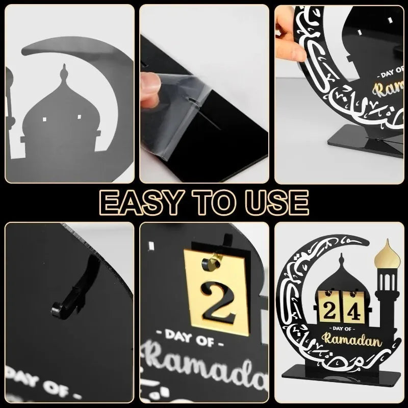 2026 DIY Eid Acrylic Countdown Calendar | Ramadan Decor