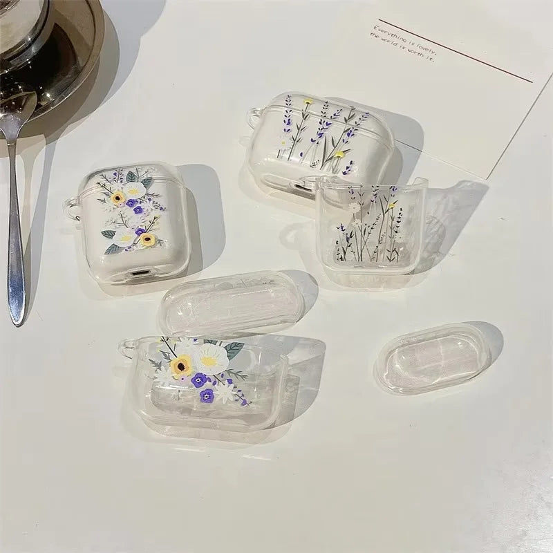 Floral Transparent AirPods Case – AirPods 1, 2 & Pro Cover