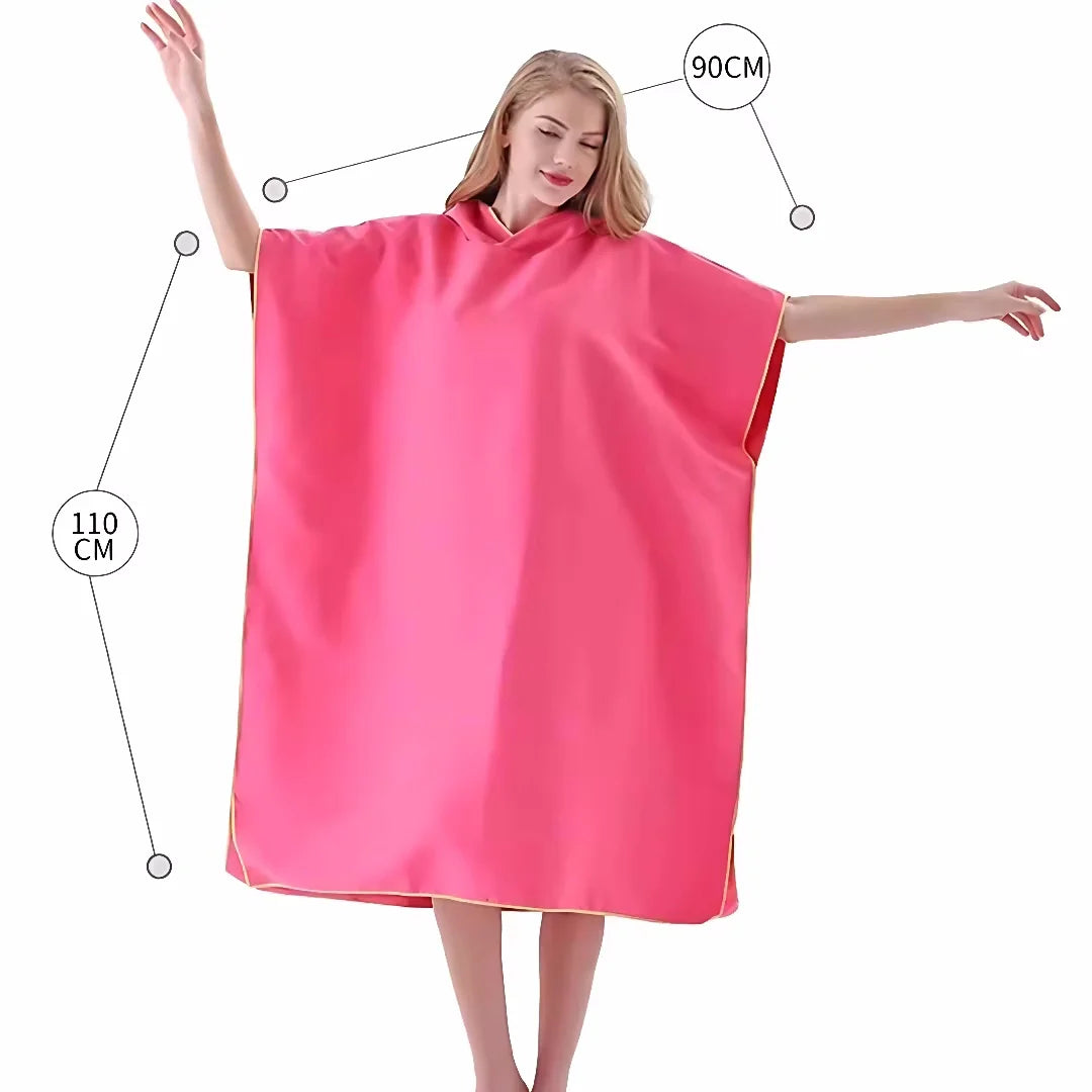 Microfiber Hooded Swim Robe – Quick-Dry Beach & Pool Wrap