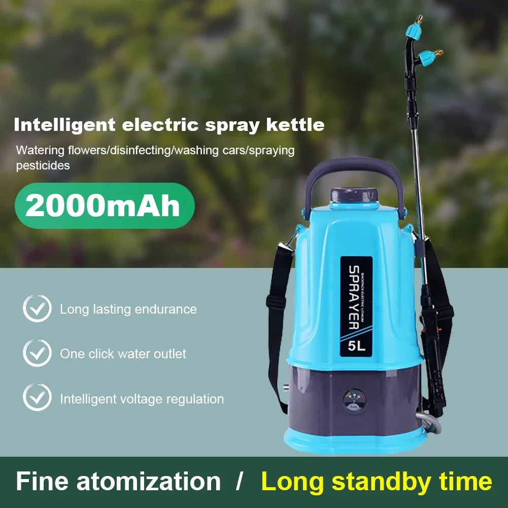 Electric Backpack Sprayer 12V Pressure Automatic Watering Wand