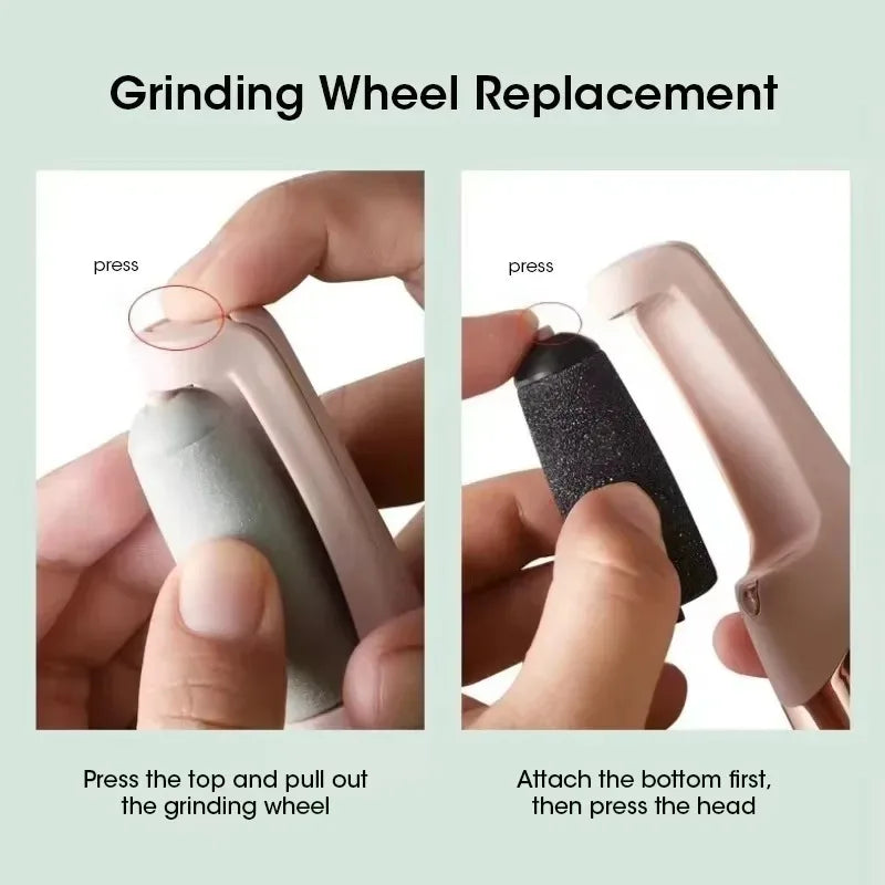 Electric Foot File Callus Remover – USB, 2 Roller Heads