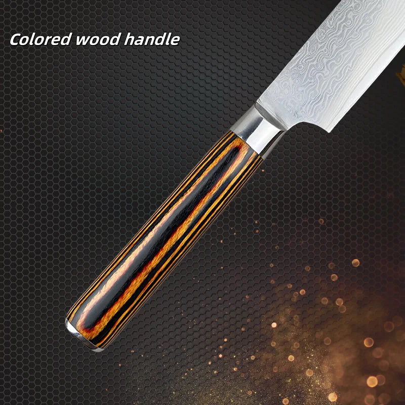 Damascus Steel Chef Knife – 67-Layer Kiritsuke Kitchen Blade