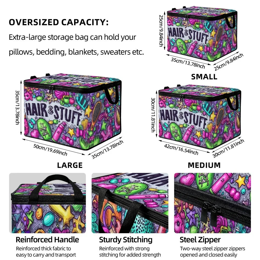 Collapsible Storage Basket with Lid & Zipper | Closet Organizer