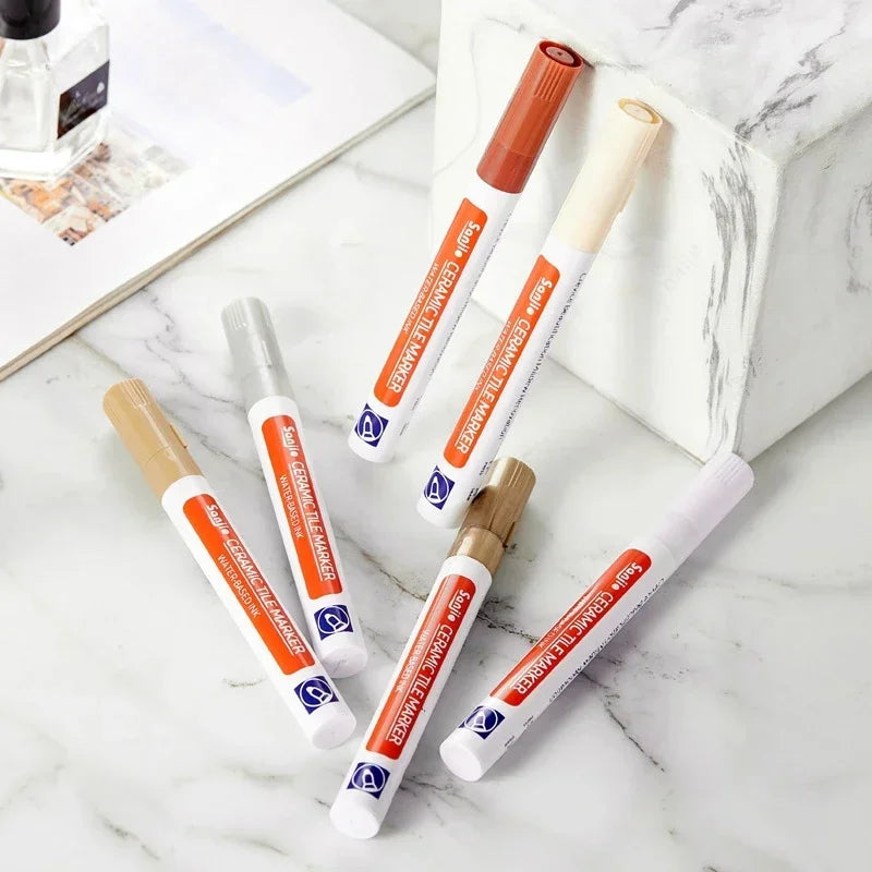 White Waterproof Grout Pen – Tile Seam Repair Marker