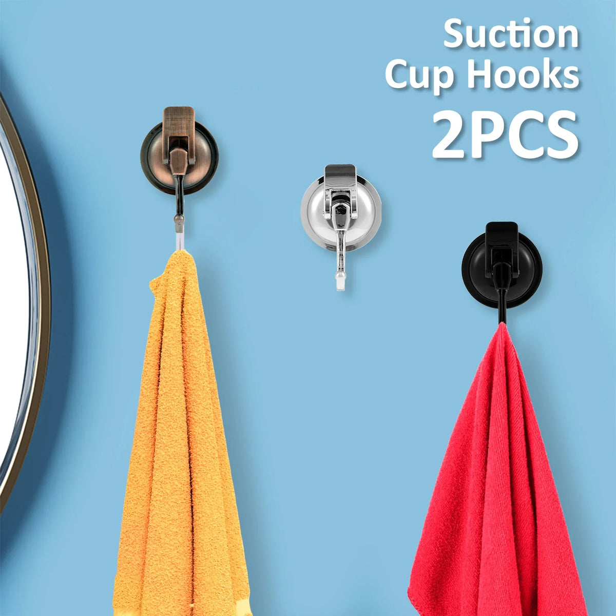 Heavy Duty Suction Cup Hooks Strong Vacuum Shower Bathroom Kitchen No