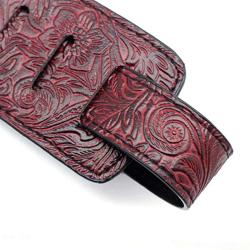 Pvsp Leather Guitar Strap Acoustic Electric Folk Guita Solid Durable