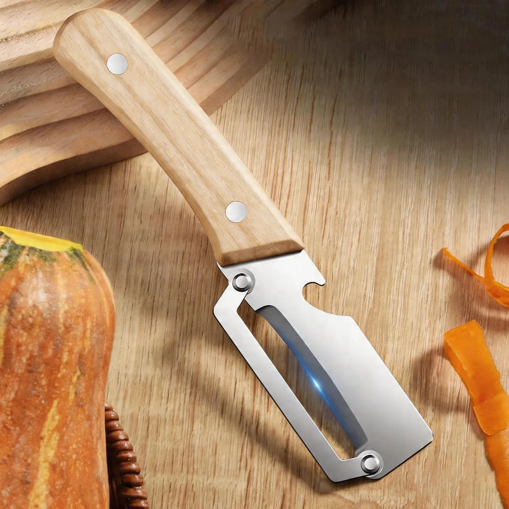 Stainless Steel Peeler Wooden Handle – Fruit & Veg Tool