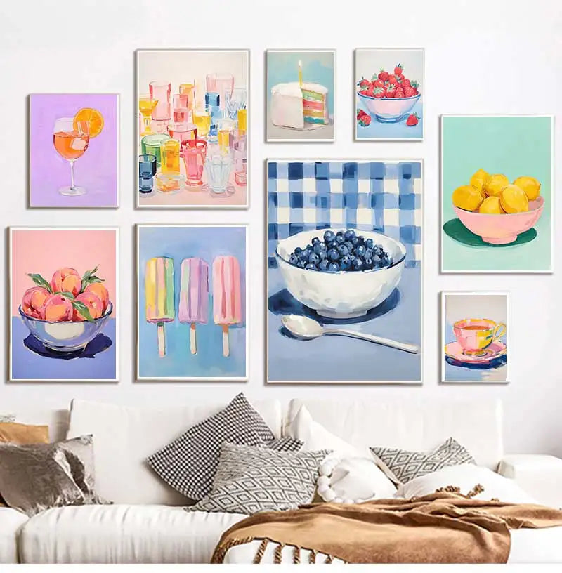 Popsicle Canvas Wall Art Print | Kitchen & Dining Room Decor