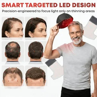 LED Scalp Massage Cap – 4-Mode Red & Blue Light Hair Care