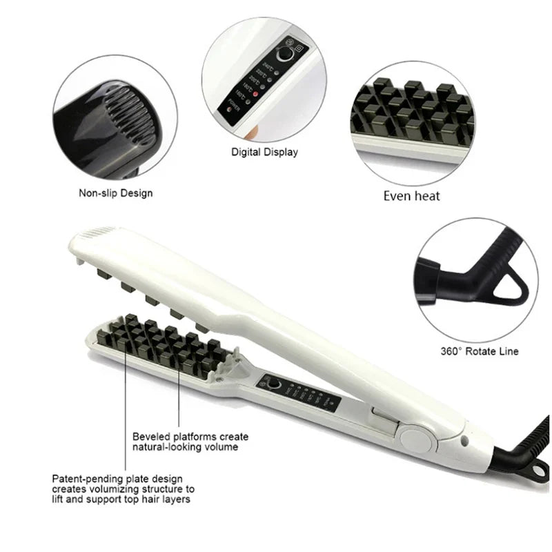 Volumizing Ceramic Hair Straightener Comb | Fast Heat Iron