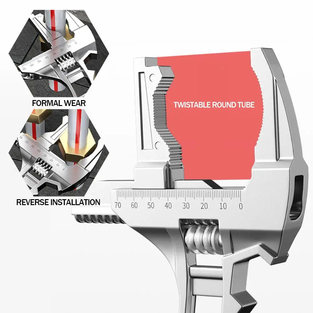 Adjustable Pipe Wrench 6-68mm | Aluminum Alloy Spanner Tool