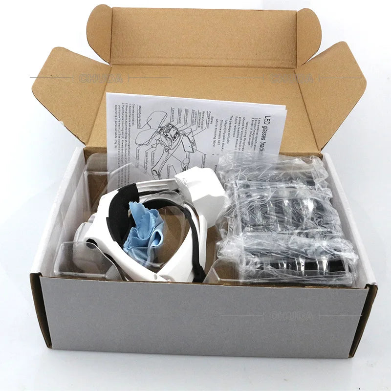 LED Magnifier Glasses 1.2X–4.5X | Jewellery & Watch Loupe