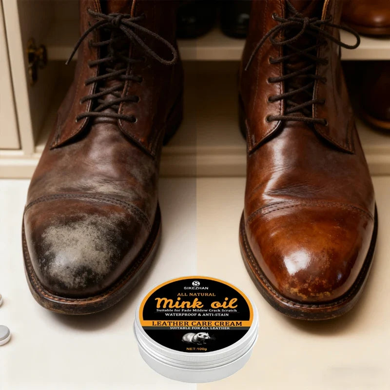 Mink Oil Leather Conditioner & Shoe Polish – 100g/50g Balm