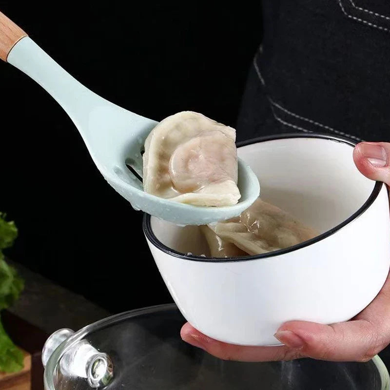 Silicone Skimmer Slotted Serving Spoon – Eco-Friendly Kitchen Tool